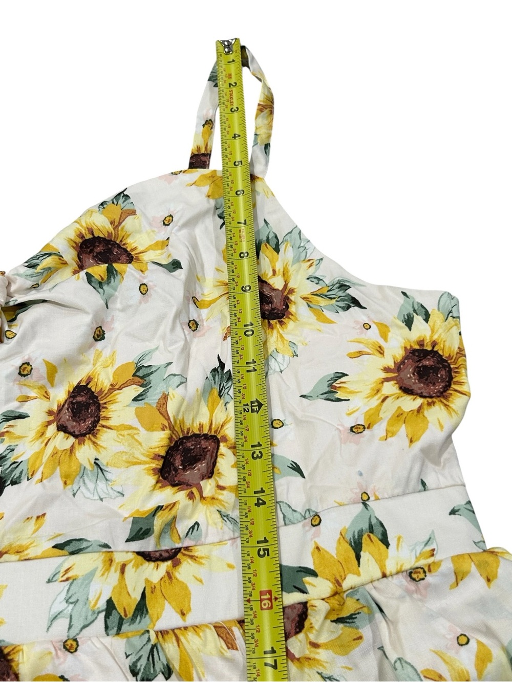 Torrid Sunflower Mini Poplin Tie Front Skater Dress Sz 3X = 22-24 NWT Plus Size - Picture 12 of 16